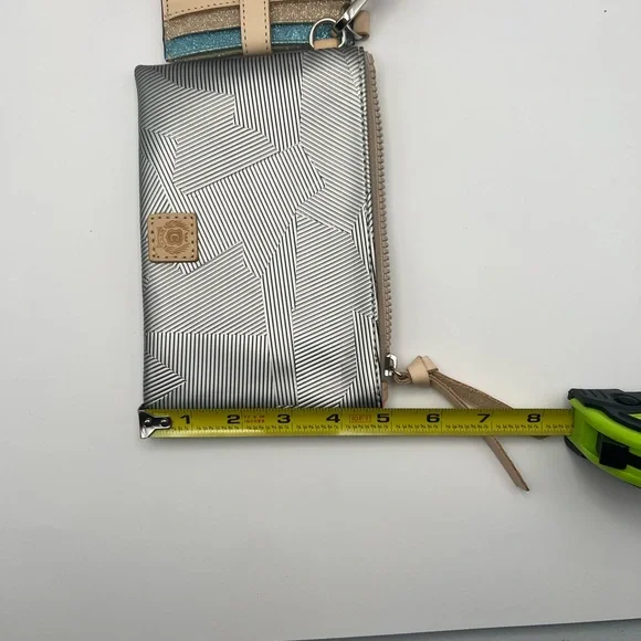 Consuela Silver and Tan Clutch Wristlet - Picture 5 of 10